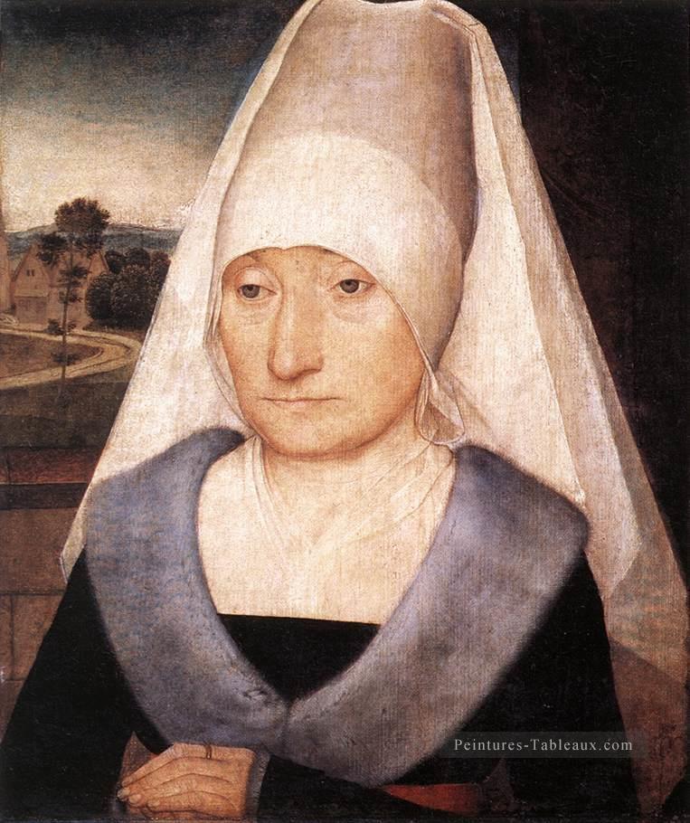Portrait d’une vieille femme 1470 hollandais Hans Memling Peintures à l'huile
